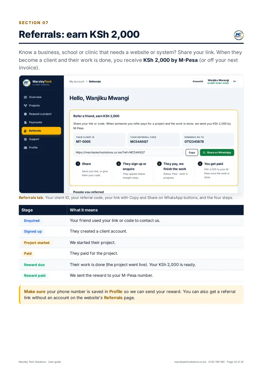 User guide page 10 of 18